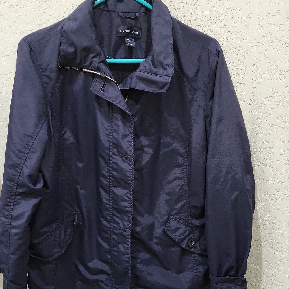 Lands' End Women's Navy Jacket, Size M Petite